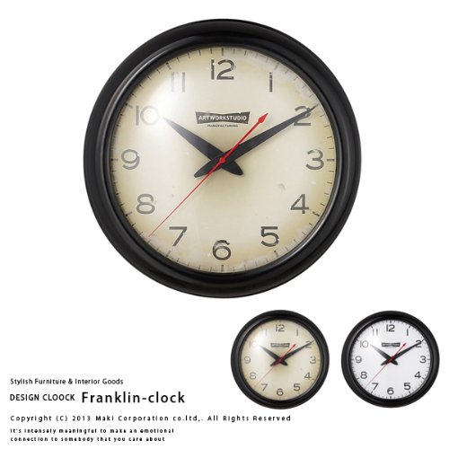 アートワークスタジオ 壁掛け時計 Franklin-clock（フランクリン